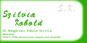 szilvia kobold business card